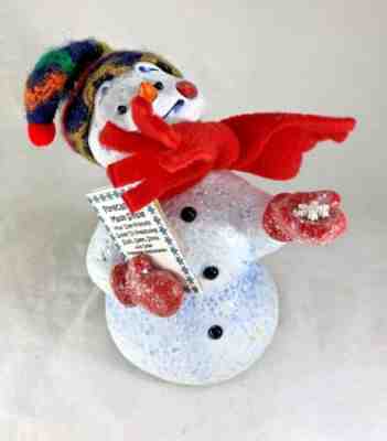 Simpich 2006 Character Doll - Flake the Snowman - Original Box - Carolers